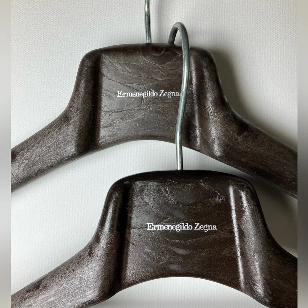 ERMENEGILDO ZEGNA Set of TWO Designer Boutique Composite Heavy Suit Hangers - Picture 5 of 13